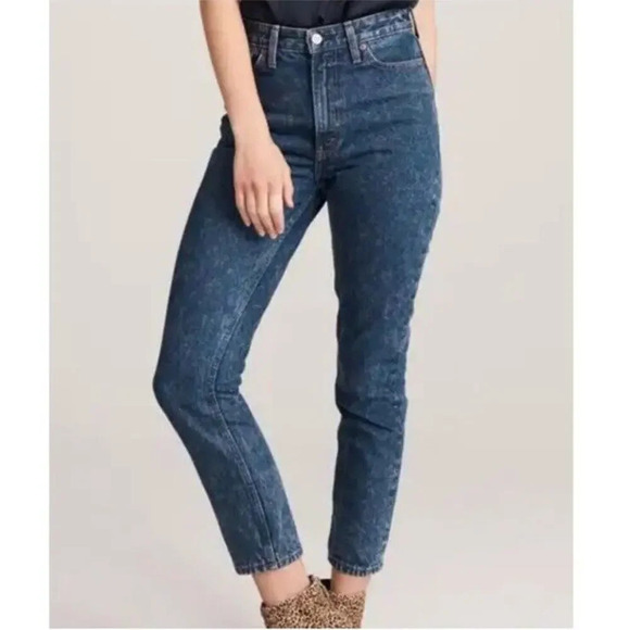 Abercrombie & Fitch Annie High Rise Girlfriend Jeans Blue Denim Women’s Size‎ 0R - Picture 1 of 9